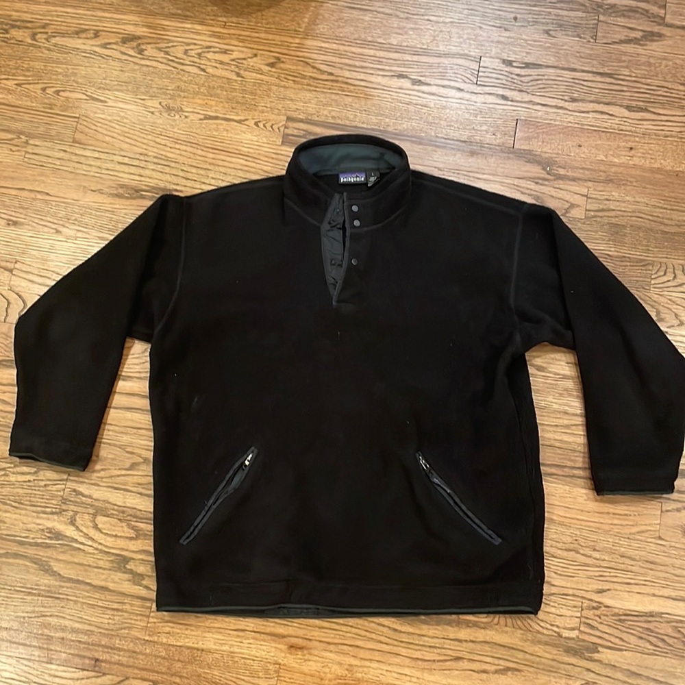 Patagonia Fleece Pullover - Black - Mens L